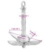 Folding Anchor Silver 1.5 lb Malleable Iron