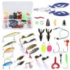 101Pcs Fishing Lures Kit Soft Plastic Fishing Baits Set Spoon Fishing Gear Tackle with Soft Worms Crankbaits Box