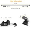 2Pcs Car Roof Top Crossbar Rack Aluminum Alloy Luggage Carrier Rack 330lbs Max Load w/Lock Fit Most Cars SUVs