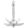 Folding Anchor Silver 1.5 lb Malleable Iron