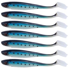 Simulated Fish Soft Bait Duck Paw Shape (Option: Black Back Blue-7PCS)