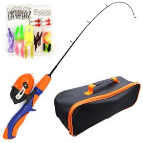 Set Gun Handle Telescopic Lure Rod Fishing Rod Fishing Gear (Option: Orange-Four piece set)