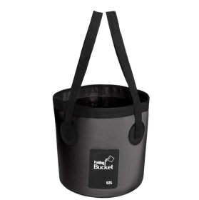 Portable Travel Bag Fishing Bucket Folding Bucket Bag Outdoor Convenient Travel Car Wash Bucket Outdoor Waterproof Bag (Option: black-12L)