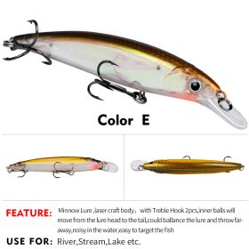 Rattling Floating Minnow Jerkbait (Option: Color E-11CM)