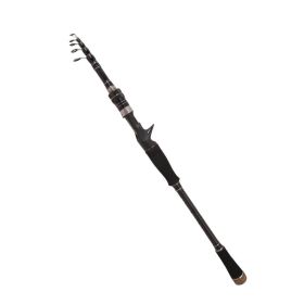 Carbon Telescopic Ultra Light Short Section Portable Straight Shank Fishing Rod (Option: Gun handle-Length2.4)