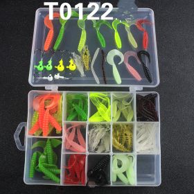 Luya Soft Bait Lead Hook Texas Fishing Gear Set (Option: Soft bait 14grid box)