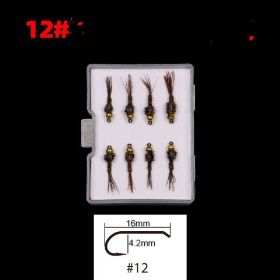 PerhoPheasant Tailed Nymph Autumn And Winter Fishing Universal Submerged Fly (Option: No.12 8pcs)