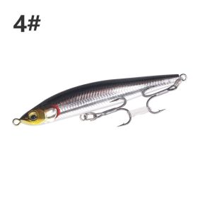 ABS Plastic Tossing Gentle Sink Topmouth Culter Bait (Option: 4 Black Back Silver Body-8cm)