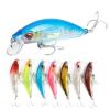 1Pcs Lifelike Luminous Minnow Winter Fishing Lures 70mm/11g Hard Artificial Bait Fish Tackle Crankbaits Fishing Accessories