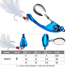 Lure String Moon Spinning Sequins Long-distance Casting (Option: C-9g)