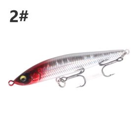 ABS Plastic Tossing Gentle Sink Topmouth Culter Bait (Option: 2 Red Head Silver Body-9cm)