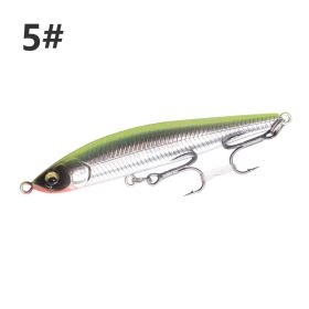 ABS Plastic Tossing Gentle Sink Topmouth Culter Bait (Option: 5 Green Back Silver Body-9cm)